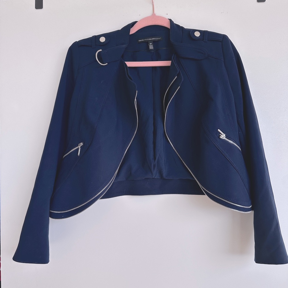 White House Black Market Bolero Military Jacket Size 8P